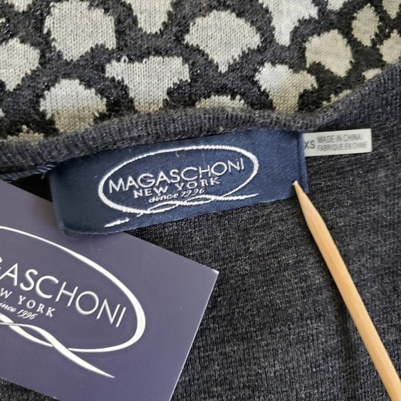 NWT Magaschoni Dress XS Sweater Slip-on Short Wool Crew Neck Short Sleeve Office - Picture 10 of 14